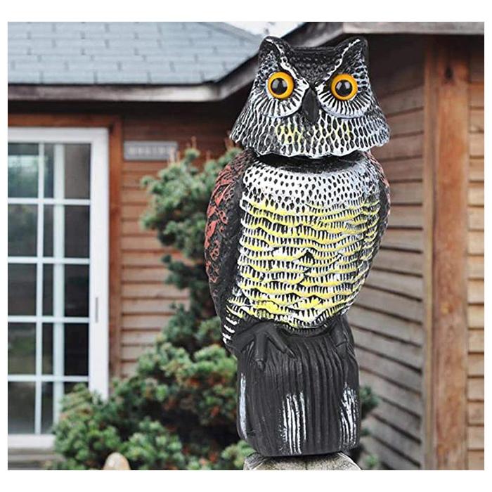 本物そっくり リアル フクロウ 置物 首振り 鳩 鳥よけ 防鳥 防獣 対策 風水 縁起 ガーデニング 庭 ガーデン ベランダ |  | 04