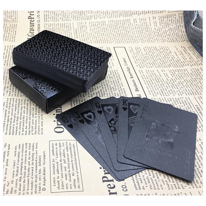 保障できる 水洗い可 トランプ 高級感 ゴージャス カード プラスチック 黒 金 ブラック ゴールド 手品 マジック トリック テーブル ゲーム Luckyoldcar Com