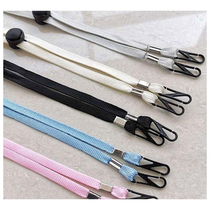 同色3本入 帽子 ハット ストラップ フックタイプ 帽子用 あご紐 脱着式 マスクストラップ マスク ホルダー 落下防止 便利 |  | 04