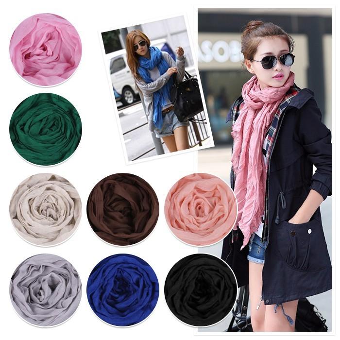 とっても上品＆清楚♪シンプル ストール 大判 無地スカーフ ストール ショール |  | 01