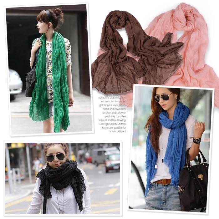 とっても上品＆清楚♪シンプル ストール 大判 無地スカーフ ストール ショール |  | 02