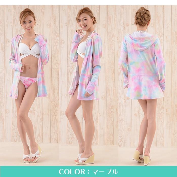 レディース ロング ラッシュガード 水着 パーカー 長袖 UPF50＋ UVカット ラッシュパーカー 体型カバー 大きいサイズ 日焼け止め |  | 02