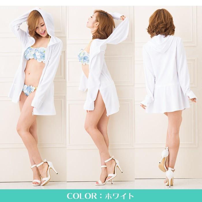 レディース ロング ラッシュガード 水着 パーカー 長袖 UPF50＋ UVカット ラッシュパーカー 体型カバー 大きいサイズ 日焼け止め |  | 04