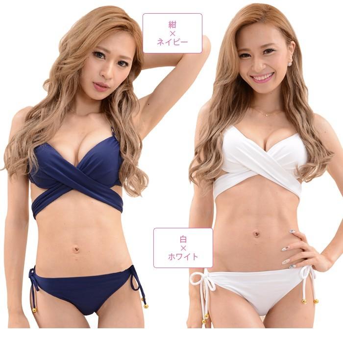 クロス水着 無地上下セット レディース 水着 ビキニ セット クロス カシュクール 水着 体型カバー ビキニ  女性水着 タンク タンキニ S M L |  | 08