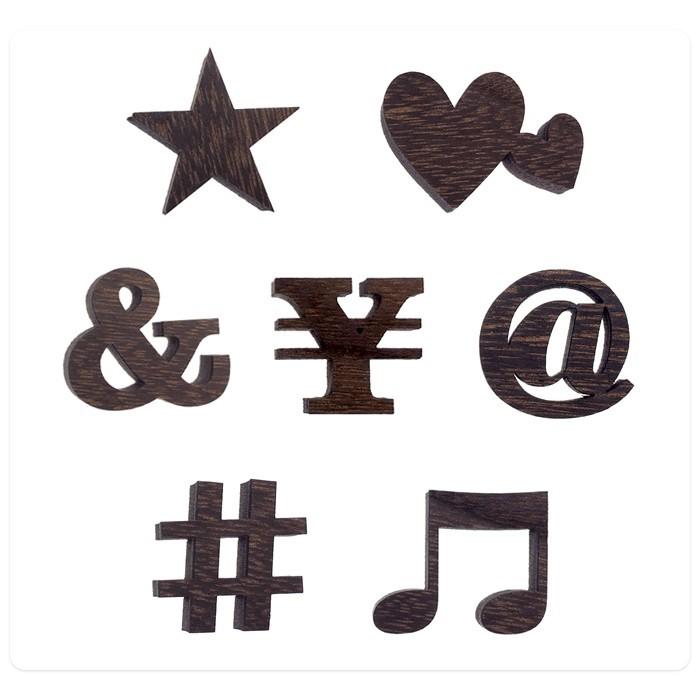 全て自立 数字 0〜9  記号7種 高さ3cm 天然桐 オブジェ 木 切り文字 インテリア イニシャル 英文字 ディスプレイ ウッドレター |  | 20