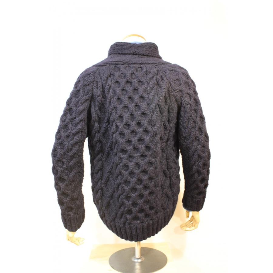 バーンズ　barns outfitters 1.5ゲージ　インディゴ染めハンドニット　カーディガン | BARNS OUTFITTERS | 02