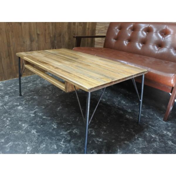 ローテーブル 棚付き 鉄脚 オーダーメイド テーブル アイアン 北欧 ヴィンテージ 収納 おしゃれ 木製 無垢 パイン カフェ |  | 01