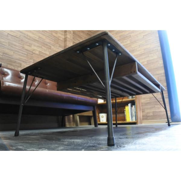 ローテーブル 棚付き 鉄脚 オーダーメイド テーブル アイアン 北欧 ヴィンテージ 収納 おしゃれ 木製 無垢 パイン カフェ |  | 03