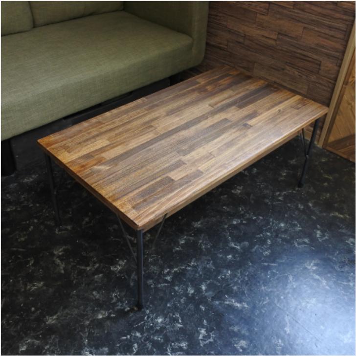 ローテーブル テーブル 引き出し付き 天然木 鉄脚 北欧 おしゃれ オーダーメイド  ハンドメイド |  | 02