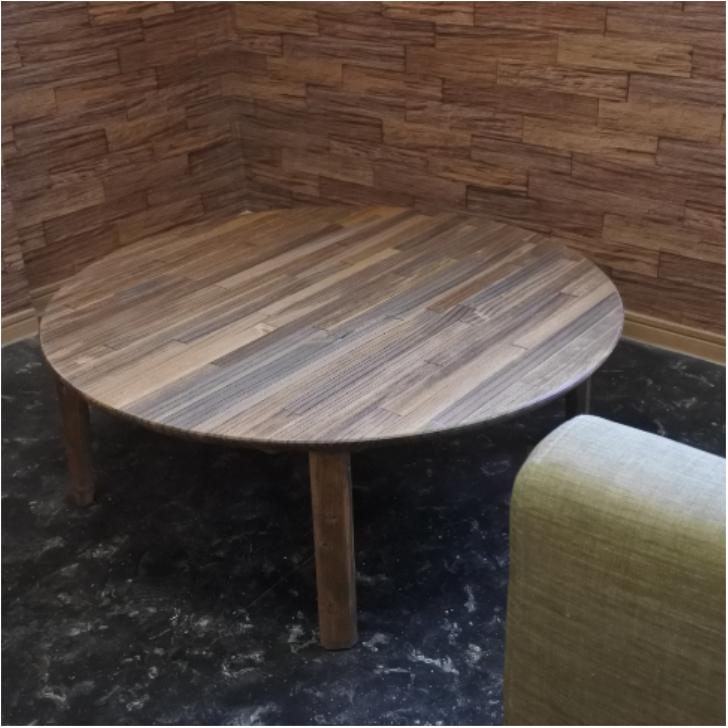 ☆新商品☆天然木 90cm 折りたたみ ローテーブル ちゃぶ台 丸テーブル 北欧 おしゃれ 木製 無垢 オーダーメイド |  | 03