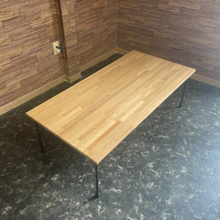 天然木 オーク ナラ テーブル センターテーブル ローテーブル ソファテーブル 木製 北欧 オーダー アイアン |  | 01