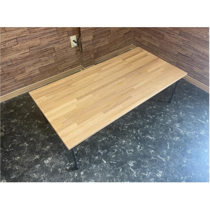 天然木 オーク ナラ テーブル センターテーブル ローテーブル ソファテーブル 木製 北欧 オーダー アイアン |  | 02