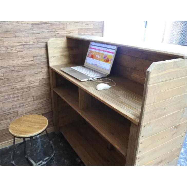 レジカウンター 無垢材 幅120cm オーダーメイド おしゃれ カフェ