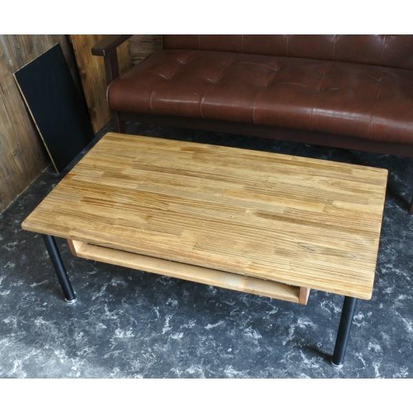 棚付き テーブル ローテーブル アイアン 幅90cm 北欧 無垢 パイン おしゃれ オーダーメイド 選べる  カフェ ハンドメイド |  | 01