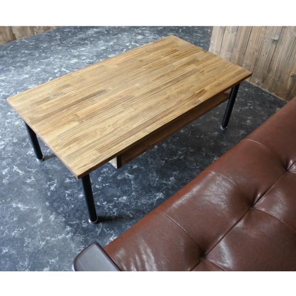 棚付き テーブル ローテーブル アイアン 幅90cm 北欧 無垢 パイン おしゃれ オーダーメイド 選べる  カフェ ハンドメイド |  | 02