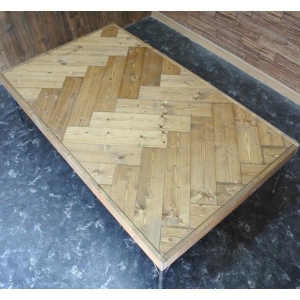 ヘリンボーン テーブル ローテーブル 無垢 おしゃれ 北欧 オーダーメイド ハンドメイド |  | 01