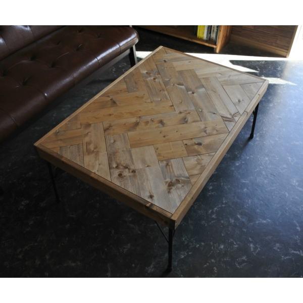 ヘリンボーン テーブル ローテーブル 無垢 おしゃれ 北欧 オーダーメイド ハンドメイド |  | 04