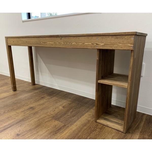 カウンターテーブル ワークテーブル パソコンデスク 無垢材 北欧 おしゃれ オーダーメイド ハンドメイド ブラウン |  | 01