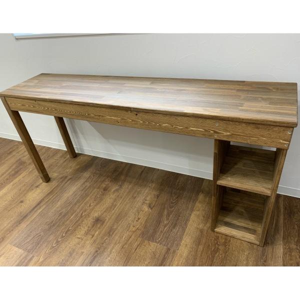 カウンターテーブル ワークテーブル パソコンデスク 無垢材 北欧