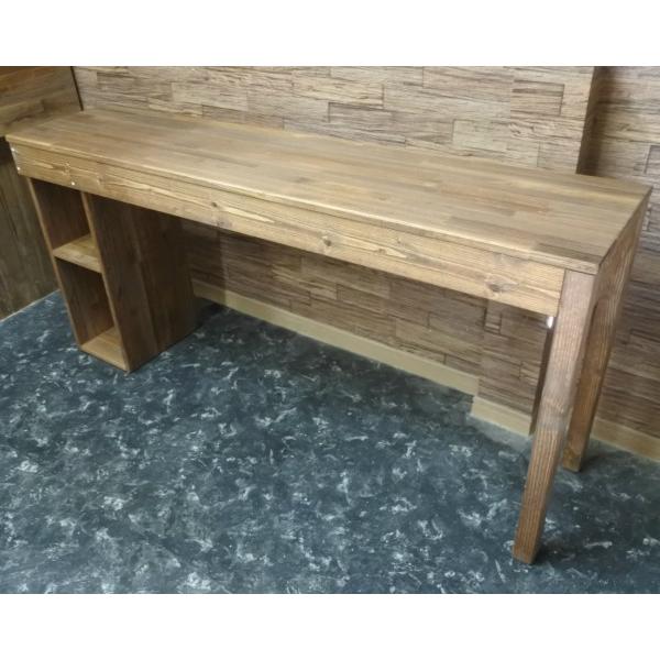 カウンターテーブル ワークテーブル パソコンデスク 無垢材 北欧 おしゃれ オーダーメイド ハンドメイド ブラウン |  | 03