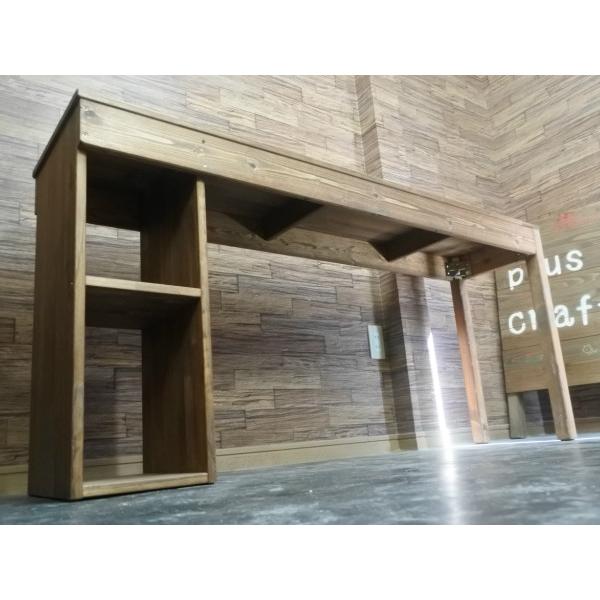 カウンターテーブル ワークテーブル パソコンデスク 無垢材 北欧 おしゃれ オーダーメイド ハンドメイド ブラウン |  | 06