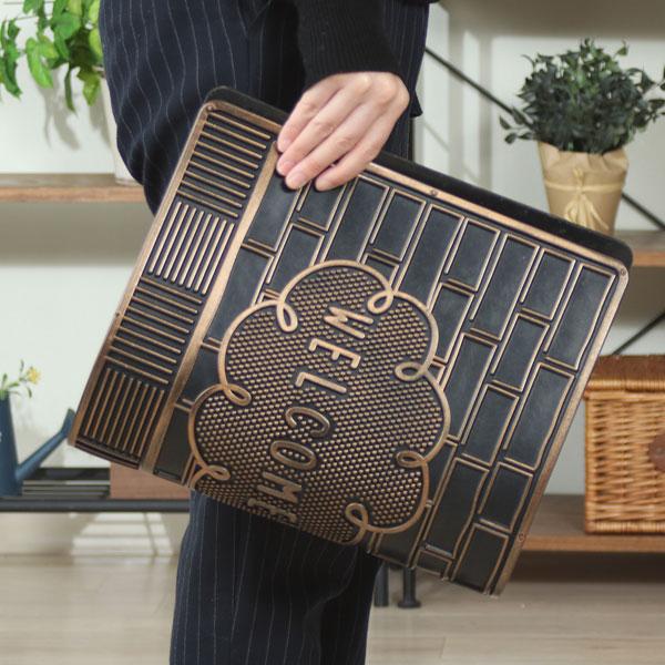 玄関マット 屋外 ラバーマット 豚 ブタ ドアマット 60cm×33cm おしゃれ 泥落としマット 薄型 かわいい アニマル 動物 | 不二貿易 | 02