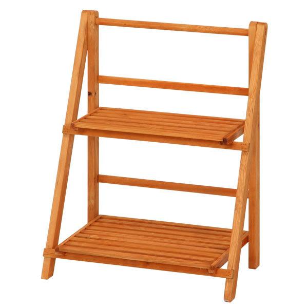 フラワーラック 花台 ラック 棚 木製 収納 収納棚 オープンラック