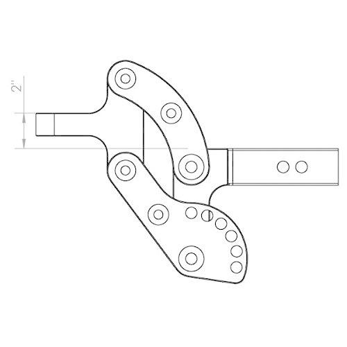 Rhino Hitch Rhi2ba10k Rhi2ba10k 10k Lb 7インチドロップヒッチ 2インチシャンク付き 調節可能なアルミトレーラーヒッチ 2ボ 2ボ S プラスリミテッド
