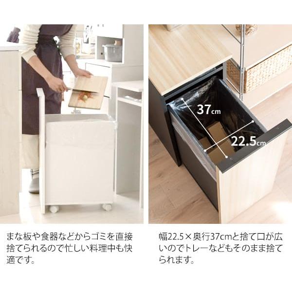 ドロワーダストボックス 幅30cm 奥行45.5cm 高さ70cm ゴミ箱 キャスター付き 天板 ダストボックス 45L 木目調 キッチン収納 ひとり暮らし ラック 棚 ごみ箱 シ |  | 08