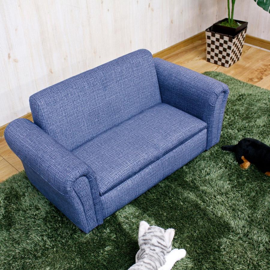ミニソファー キッズ ソファ ペット 猫 犬 傷に強い 小さい sofa ローソファー 子供用家具 かわいい デニム ベビー 子供部屋【送料