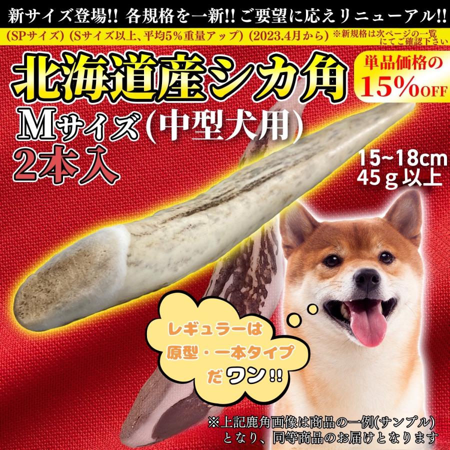 One way 鹿の角 Mサイズ『ガリッとホーンレギュラー（一本物）中型犬用 