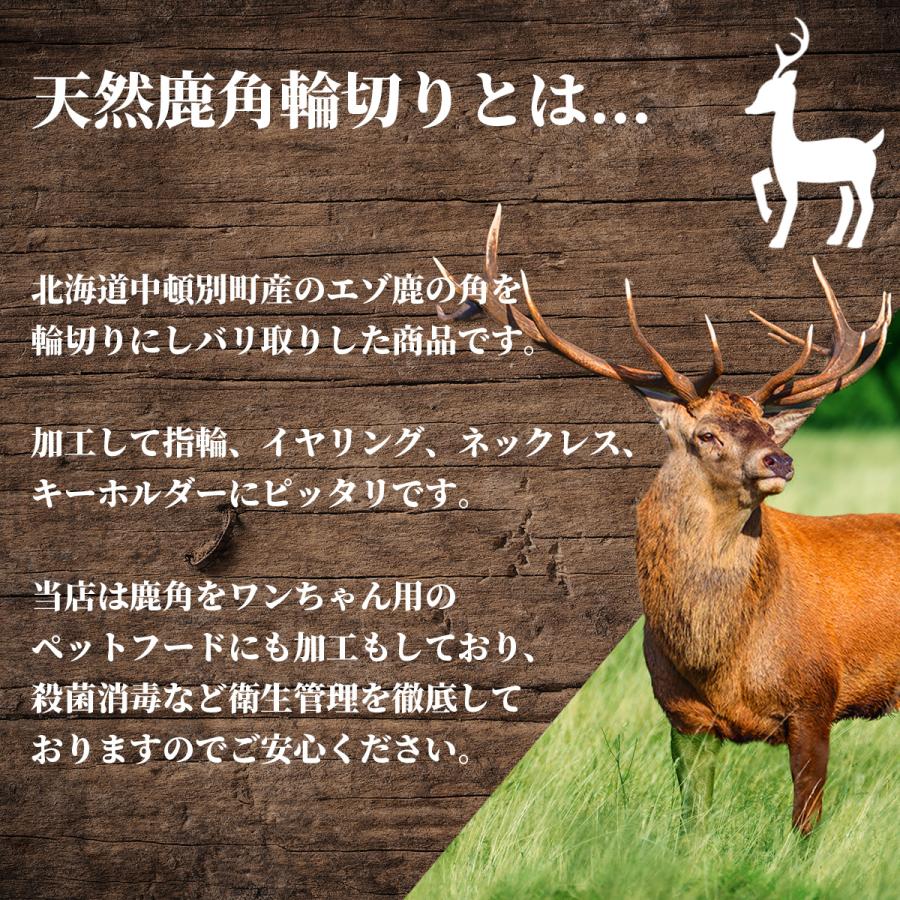 鹿の角 ハンドメイド用パーツ 輪切り(研磨加工)ランダム3個 鹿の角 ハンドメイド用パーツ 輪切り(研磨加工)ランダム3個