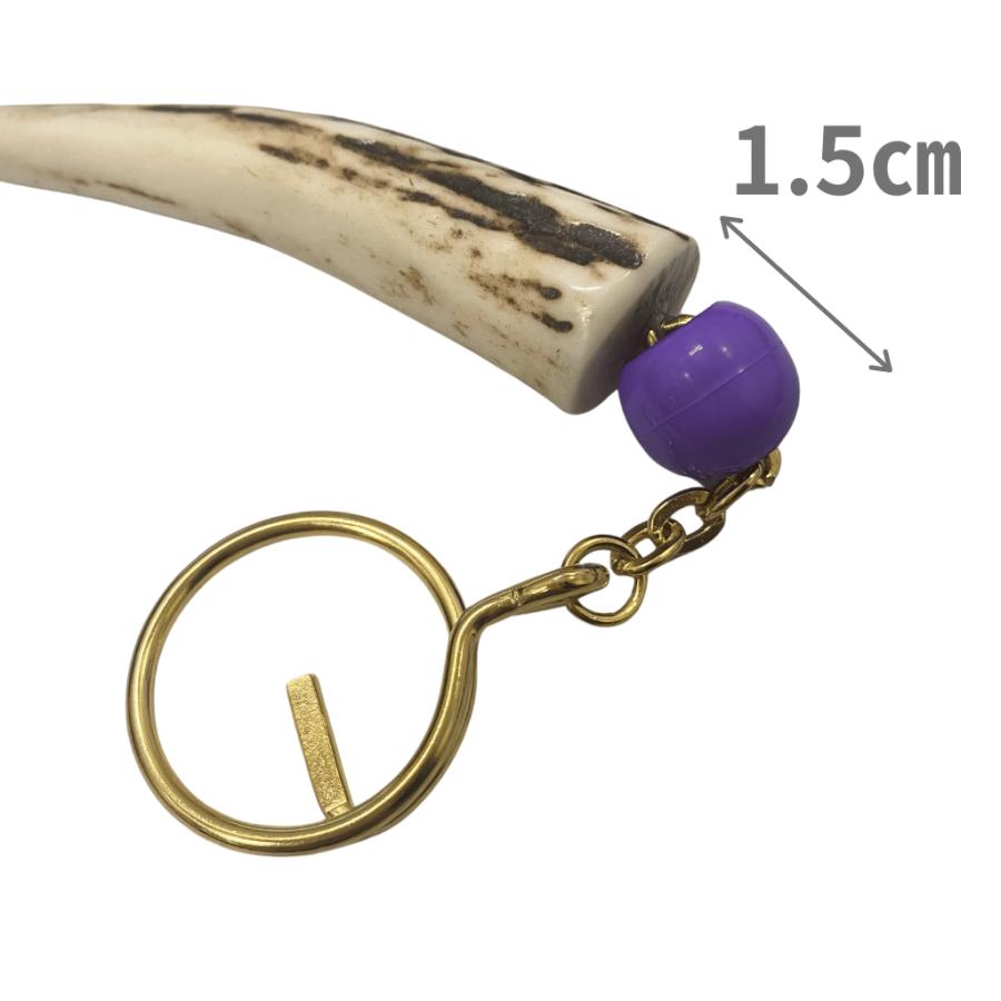 鹿角　角細工　キーホルダー(装飾付き)Lサイズ　アクセサリー　ハンドメイド |  | 12