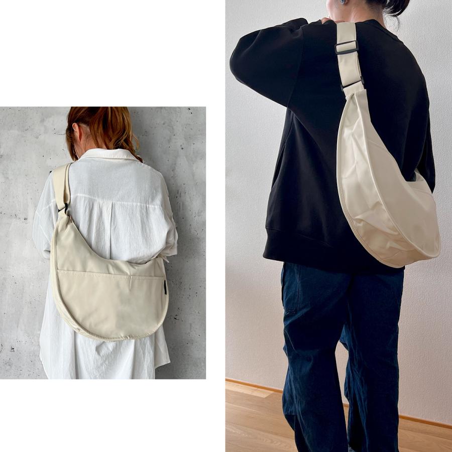 plus smile ショルダーバッグ ハーフムーン レディース メンズ 大きめ