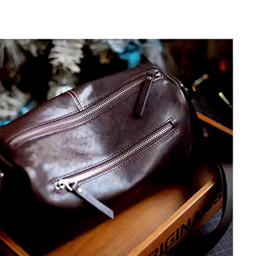 メンズ ショルダーバッグ 革 斜め掛け 軽量 皮 本 本革 ショルダー