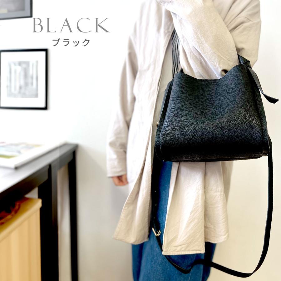 plus smile ハンドバッグ 小さめ 黒 レディース 本革 2way レザー