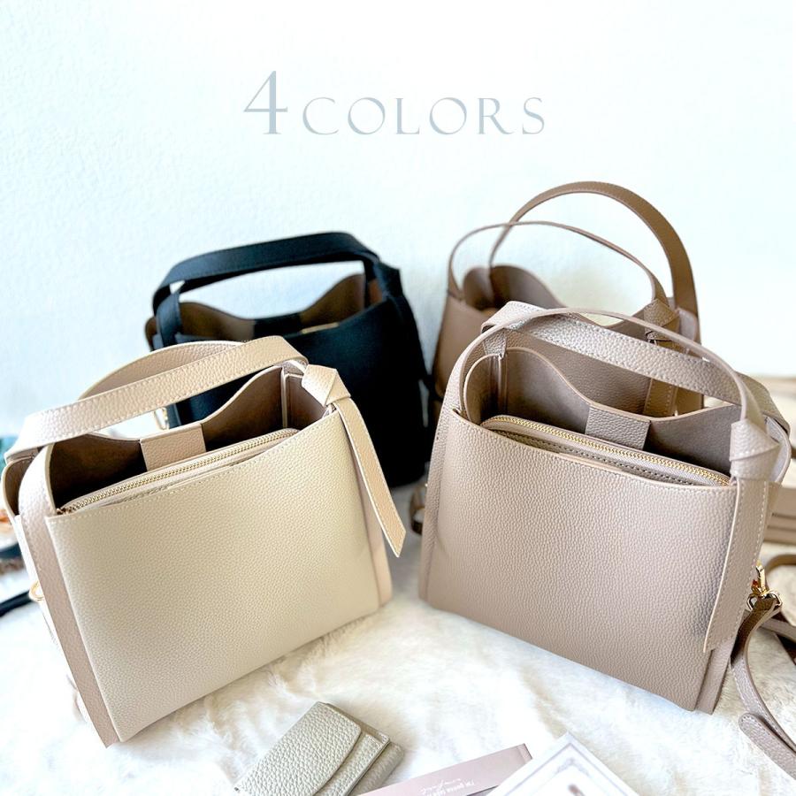 plus smile ハンドバッグ 小さめ 黒 レディース 本革 2way