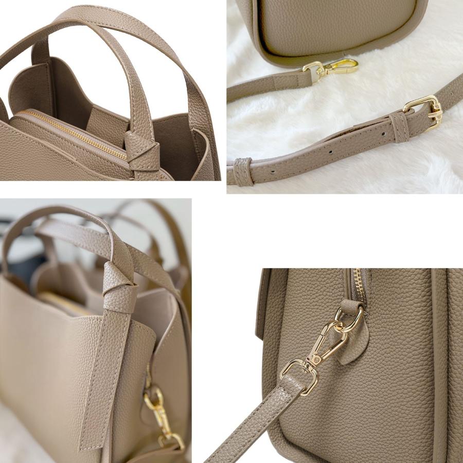 ハンドバッグ　ベージュ ダブルフラップ2WAYハンドバッグ（ハンドバッグ） | ESPERANZA