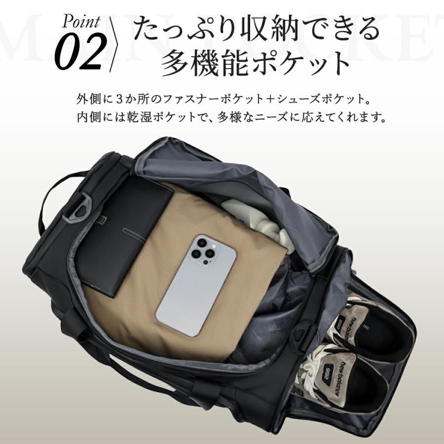 plus smile ボストンバッグ メンズ 大きい リュックにもなる 大きめ