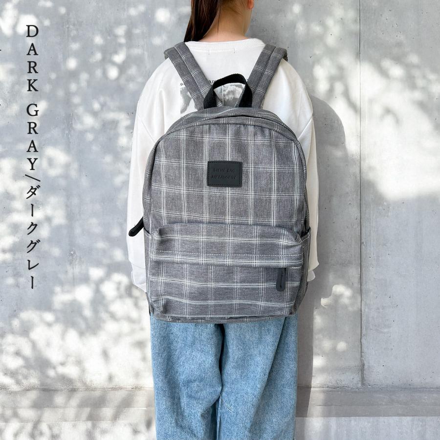 plus smile リュック チェック レディース 軽量 旅行 大容量 おしゃれ