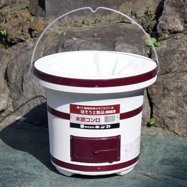 七輪 木炭コンロ くぬぎ炭2kgセット / 国産しちりん こんろ 炭 和風 おしゃれ 囲炉裏 | 増田屋 | 01