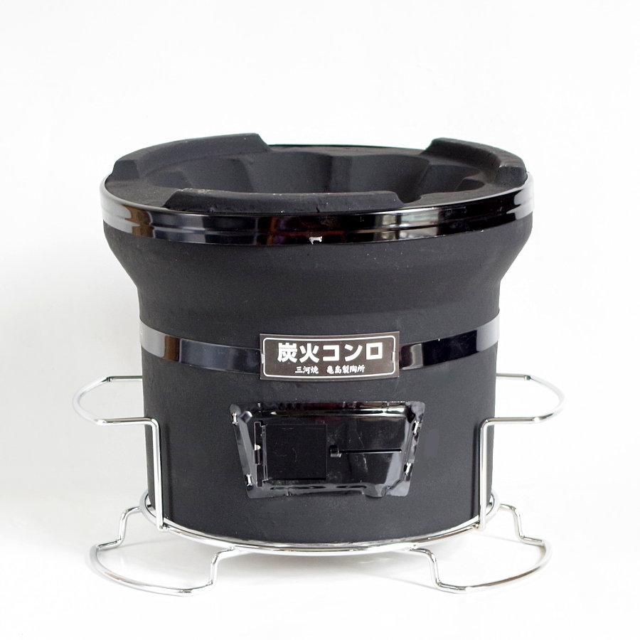 卓上コンロ 台付【黒】φ220 卓上七輪 | 増田屋