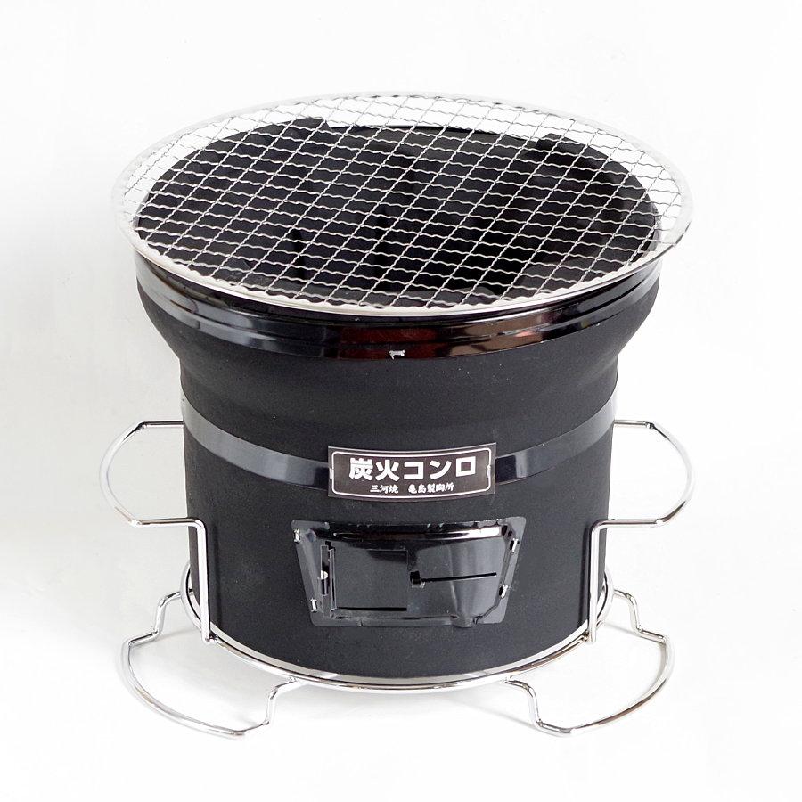 卓上コンロ 台付【黒】φ220 卓上七輪 | 増田屋 | 01
