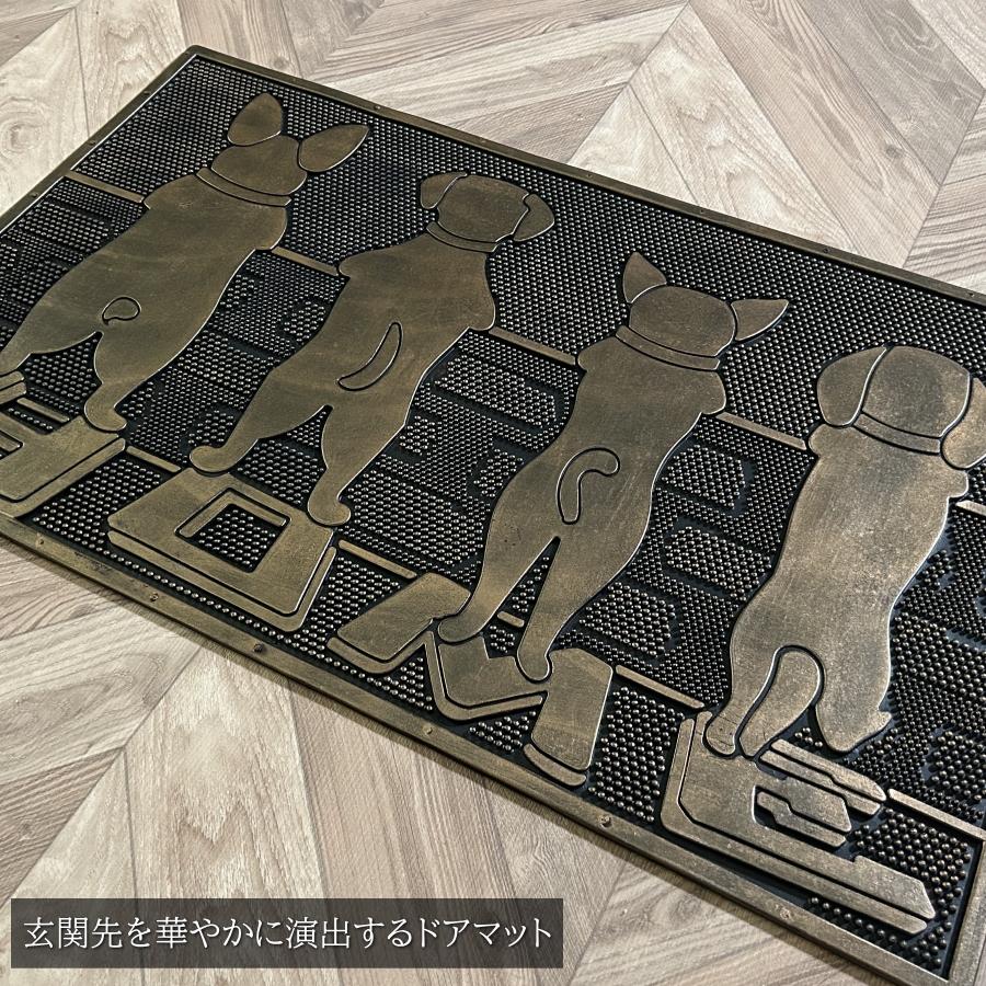 玄関マット ドアマット 屋外 屋外用 泥除け 泥落とし 汚れ落とし ラバーマット フロアマット 玄関 マット おしゃれ 滑り止め 長方形 マット 水洗い可能 75×45cm |  | 01