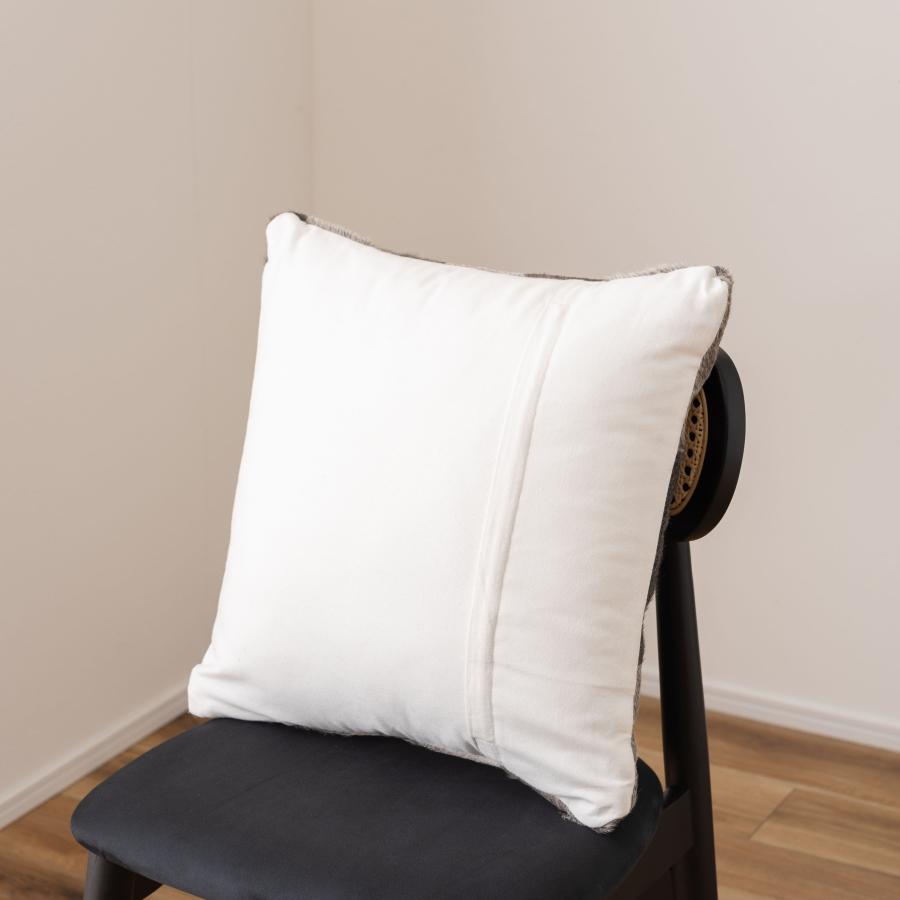 クッション 本革 ハラコ レザー 牛革 パッチワーク 正方形 45×45