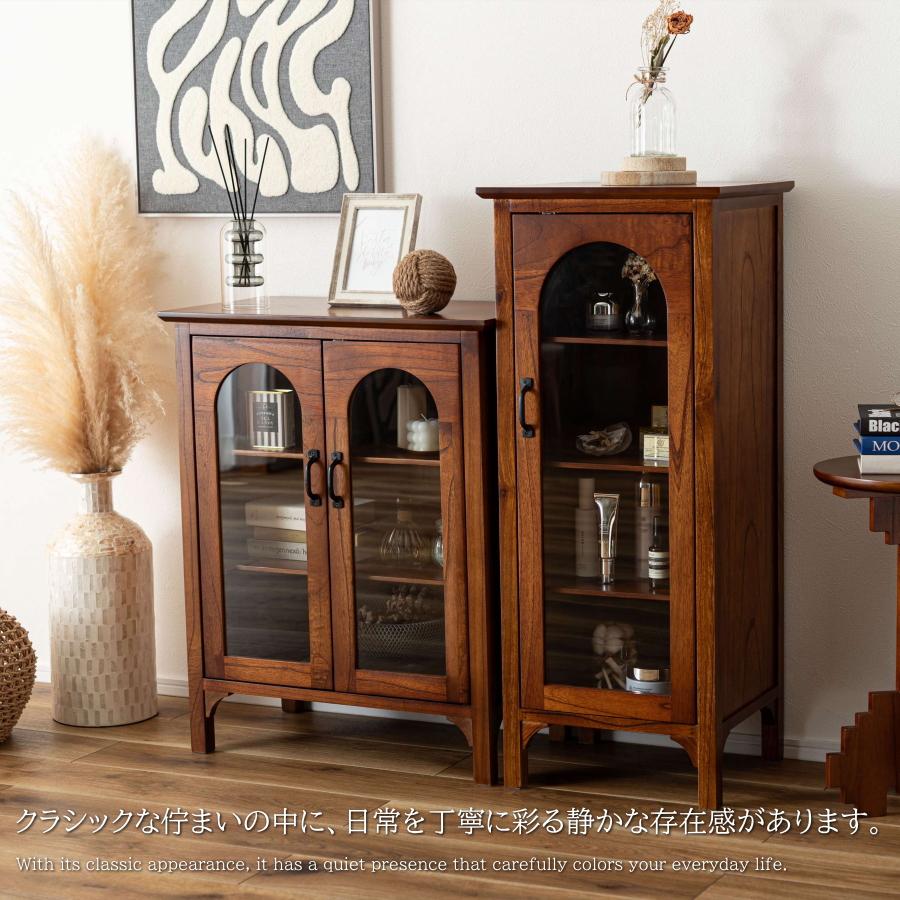 ビンテージ　木製キャビネット　サイドボード リビングボード サイドボード キャビネット 天然木 ミンディ材 無垢
