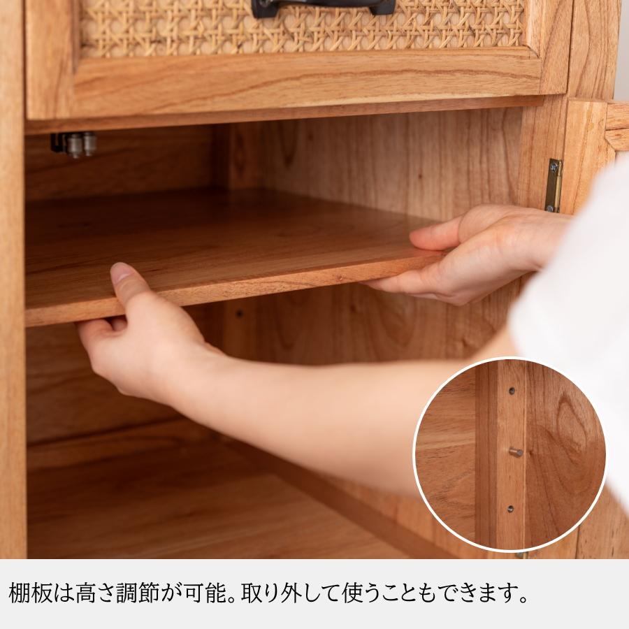 デスク 机 完成品 ミンディ材 ラタン ろくろ脚 北欧 ナチュラル