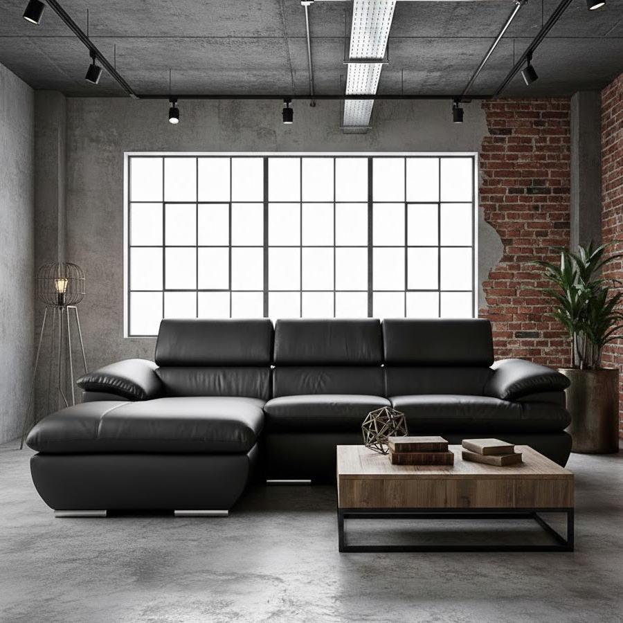セット販売】イタリアンレザー カウチソファ（左側） セット販売