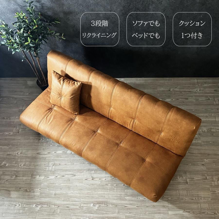 ソファーベッド　イエロー　ソファ　レザーファブリック　新品 ソファーベッド イエロー ソファ レザーファブリック 新品