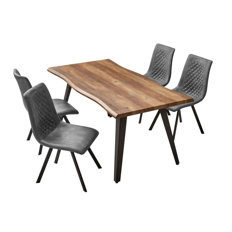 超人気！ダイニングテーブルセット4人用 5点セット チェア4脚　2COLOR 送料無料】 4人用 ダイニング5点セット (テーブル+チェア4脚